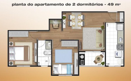 Apartamento 2 dormitórios 50 m² - Condomínio Terra Nature - Campinas/SP - Oportunidade